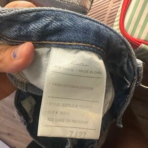 Denim Jeans with White Tag